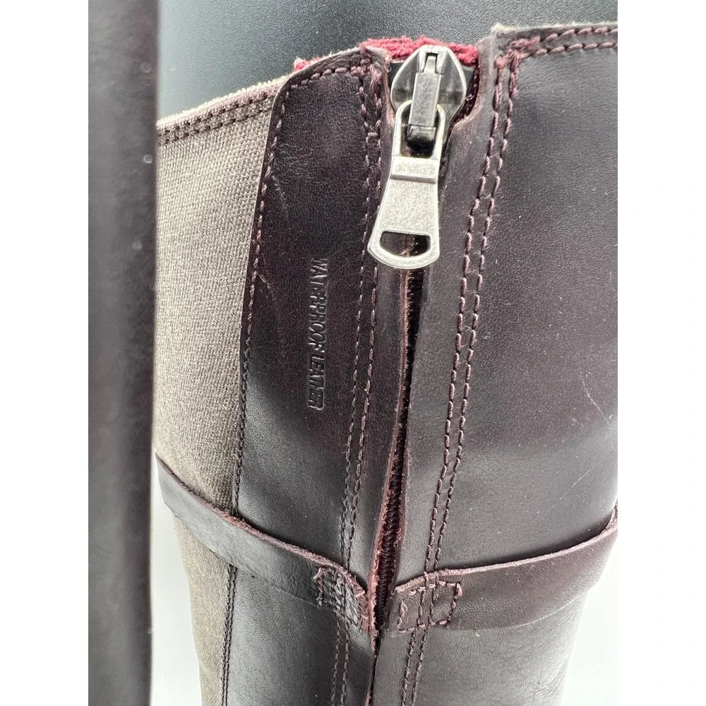 Gorpcore Teva‎ De La Vina Waterproof Leather Riding Boots 7 Brown Plum